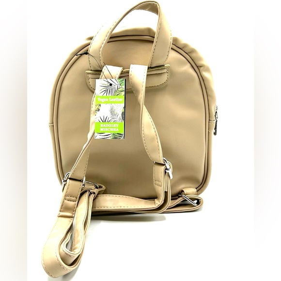 Badgley Mischka Mini Quilted Studded Backpack Buff - Picture 2 of 2